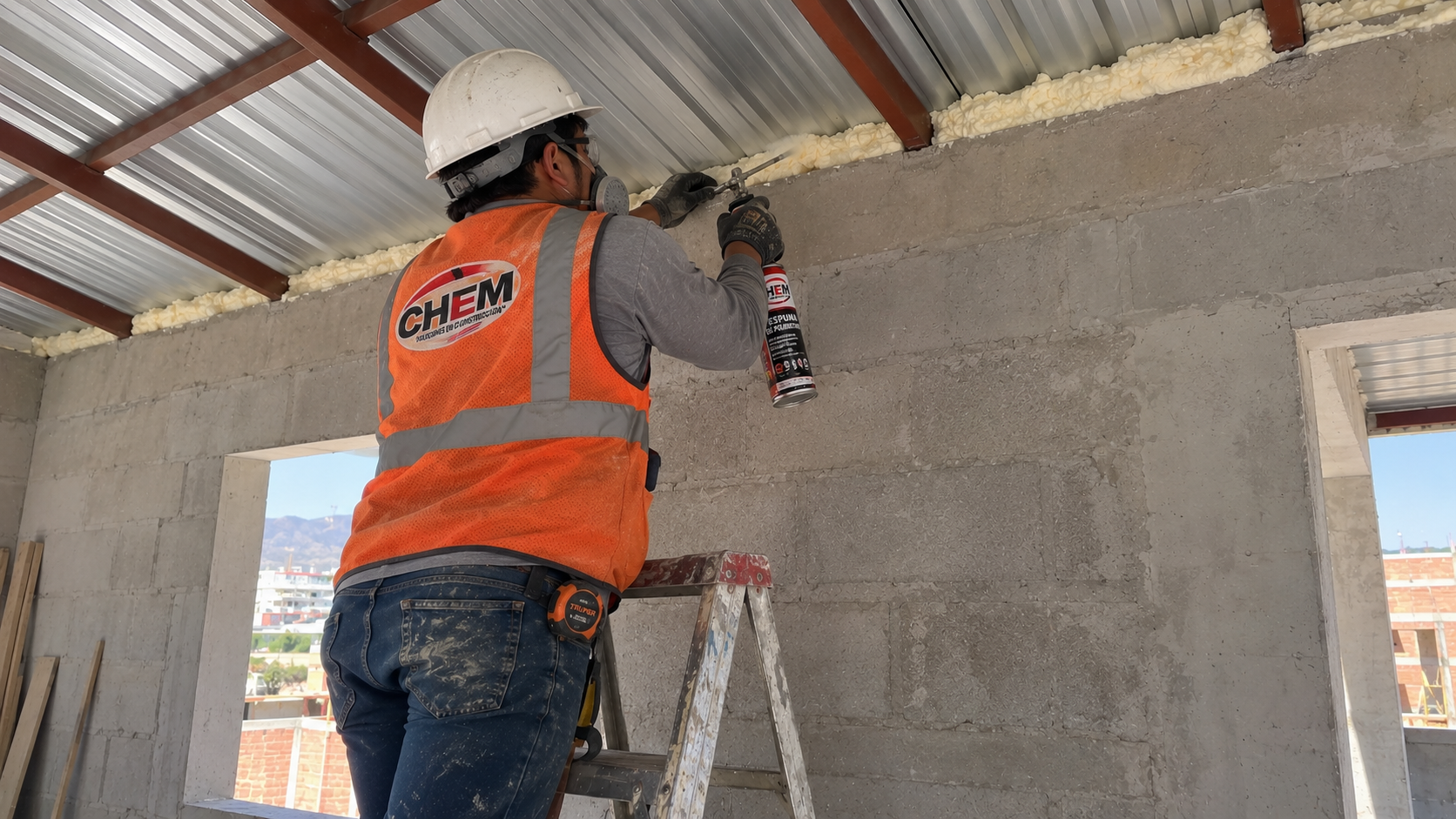 Poliuretano en spray para obra sin errores de aplicación