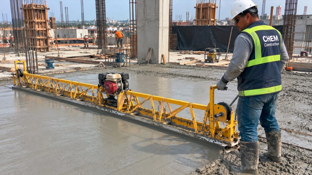 regla vibratoria para concreto
